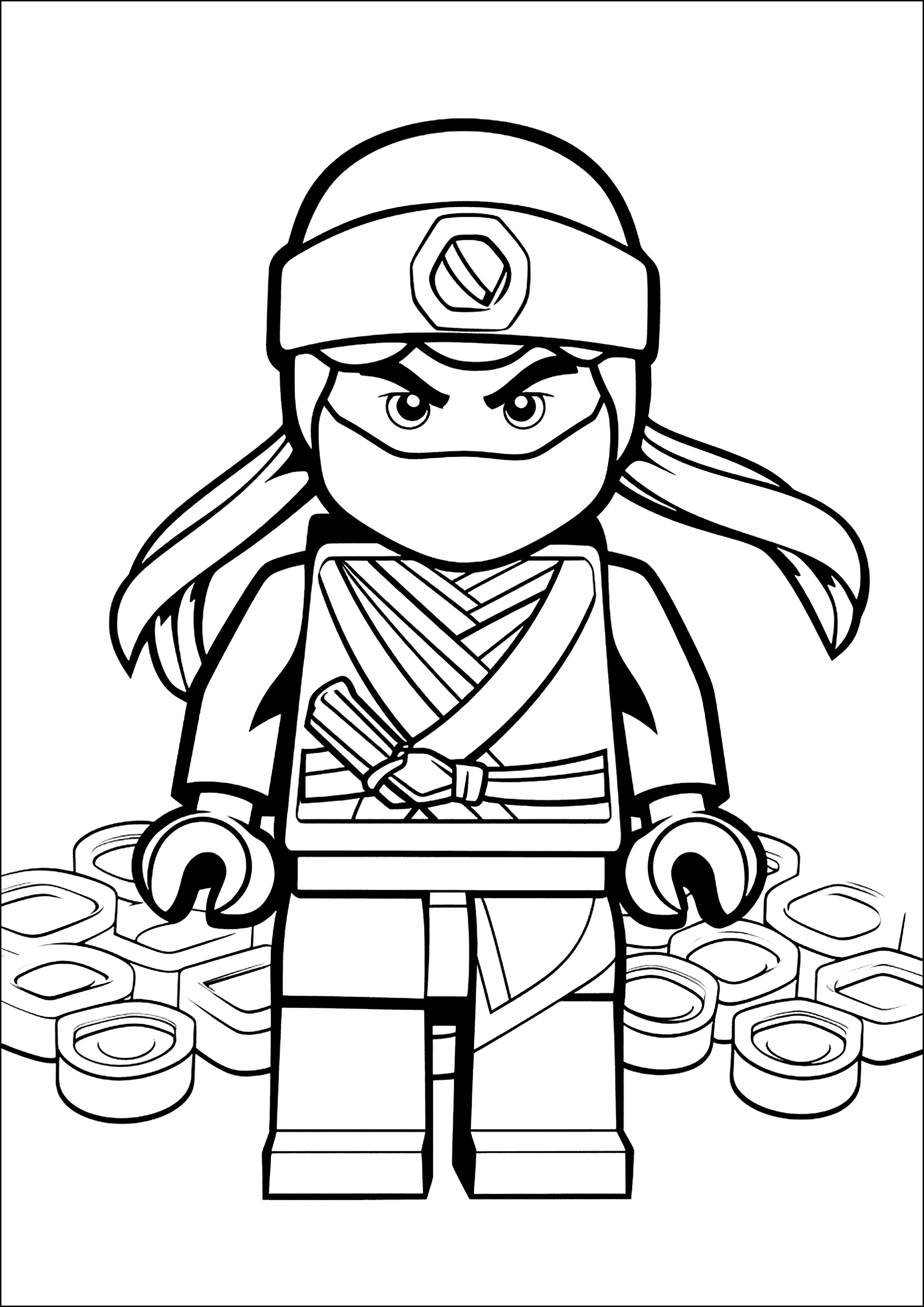 Lego ninjago character to color