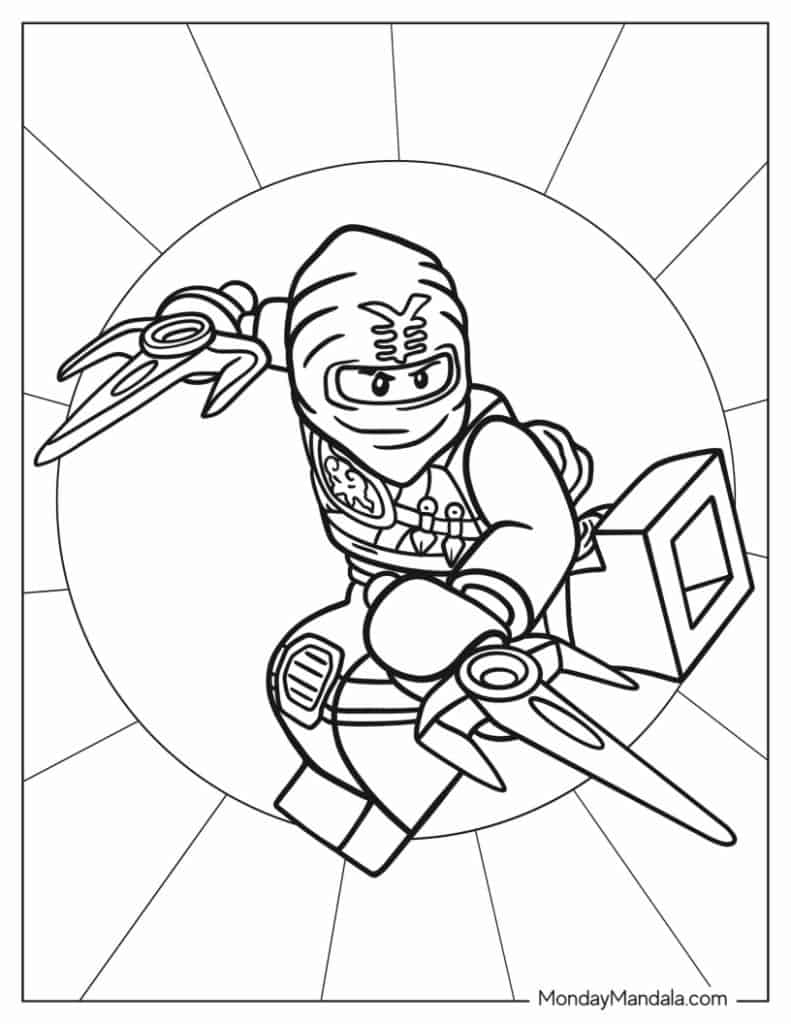 Lego ninjago coloring pages free pdf printables