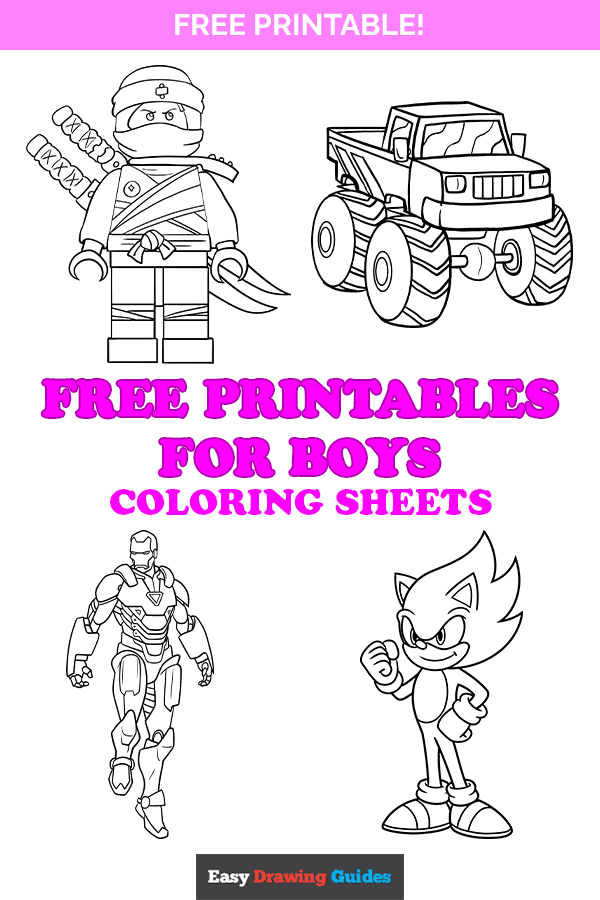 Free printable coloring pages for boys