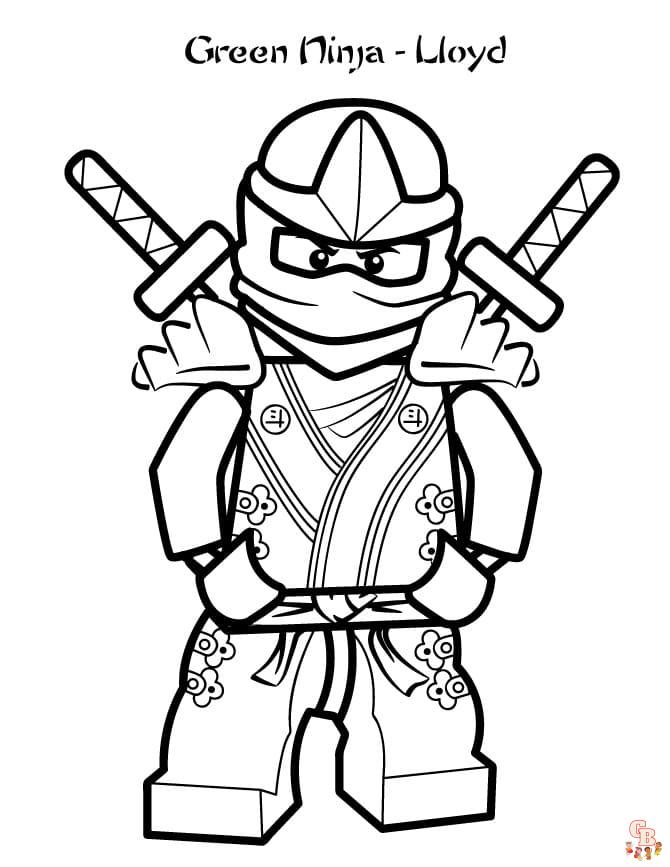 Free printable ninjago lloyd coloring pages for kids