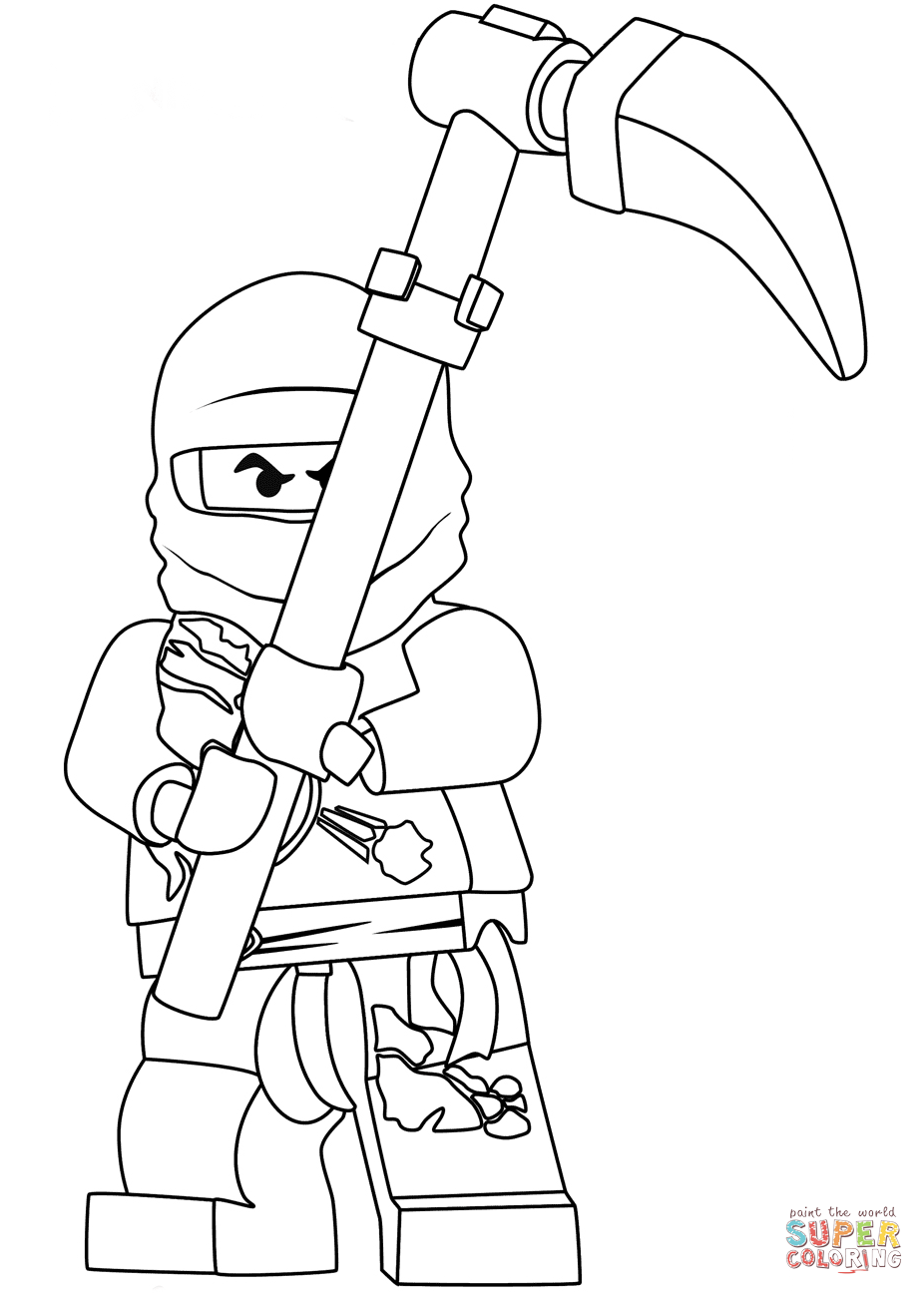 Ninjago cole coloring page free printable coloring pages