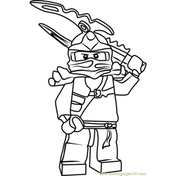 Ninjago jay coloring pages for kids