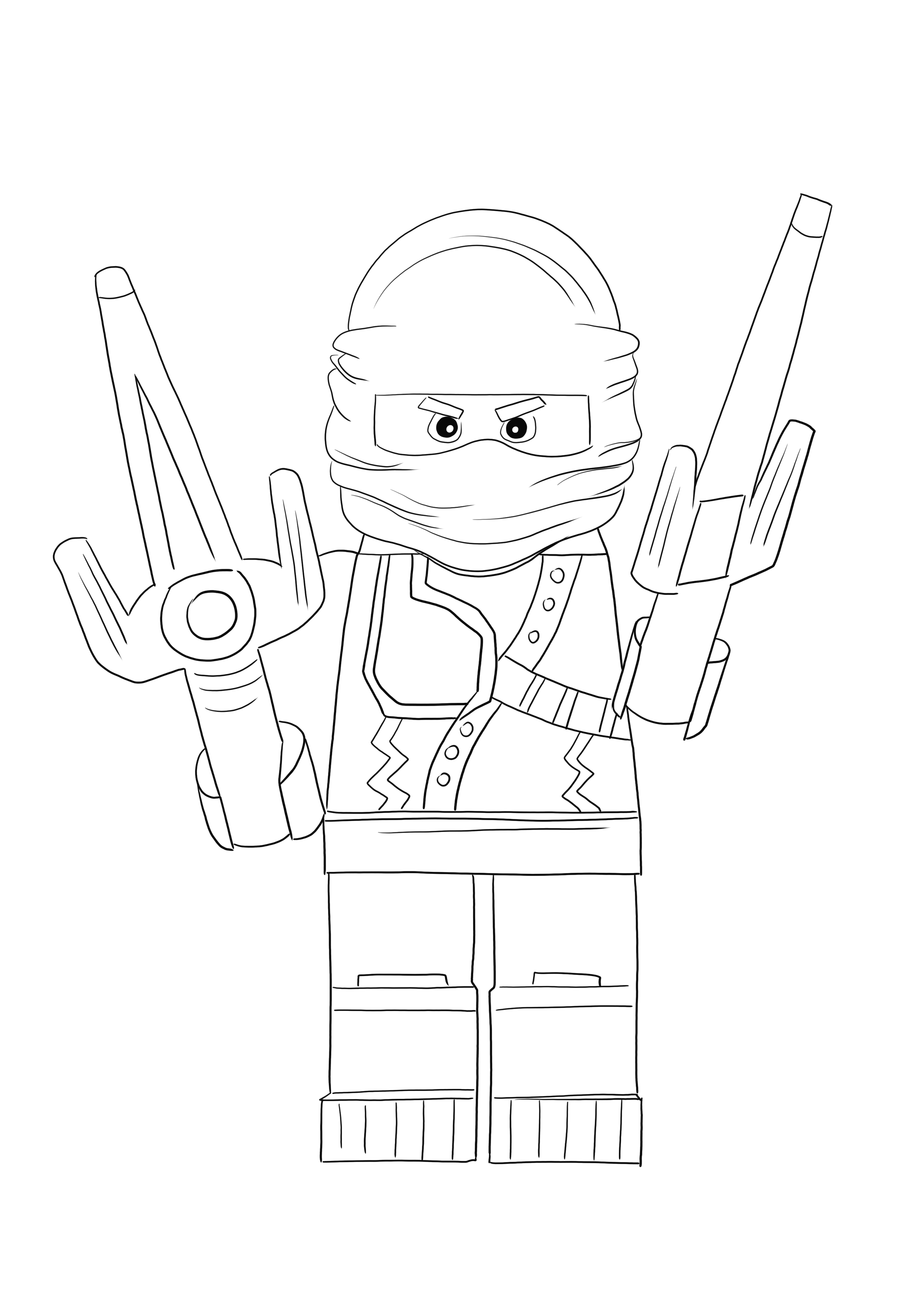 Free lego ninjago jay zx coloring and printing image easy to have fun