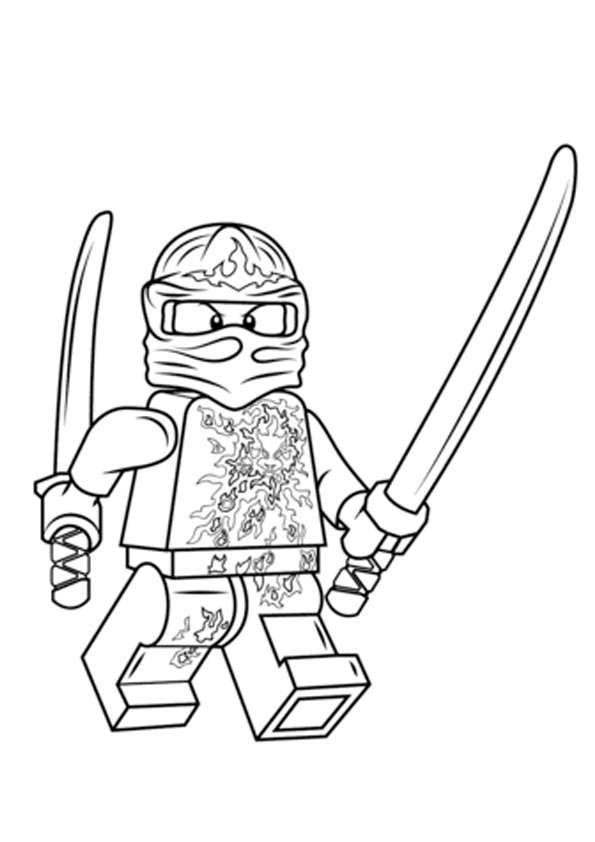 Coloring pages ninjago jay with sword coloring paage