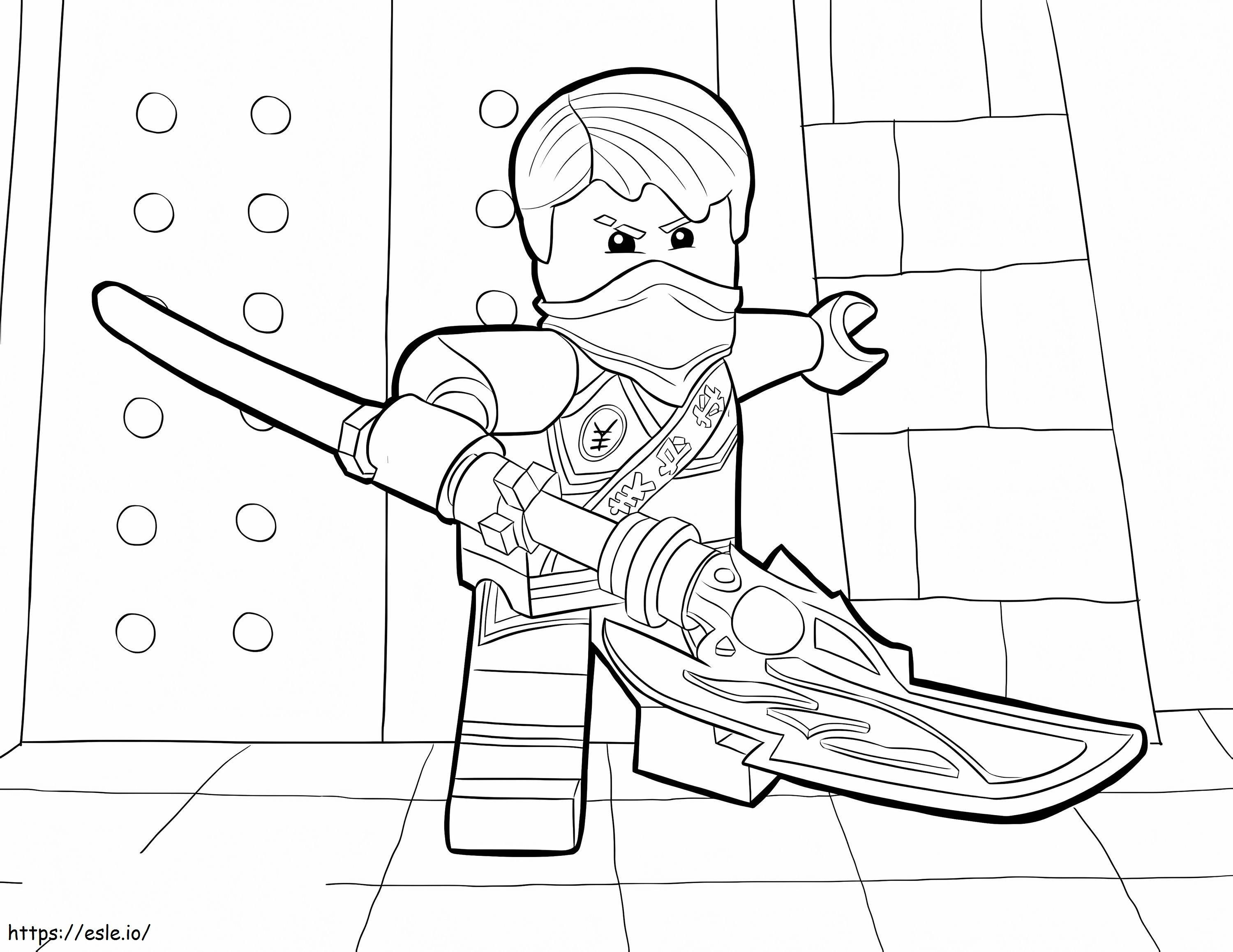 Lego ninjago jay coloring page