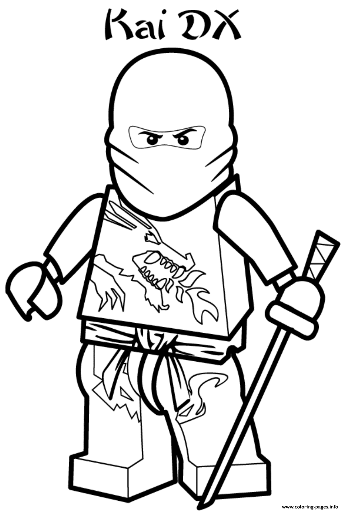 Lego ninjago jay colouring pages