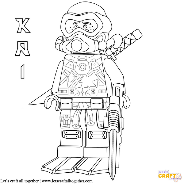 Coloring page scuba kai