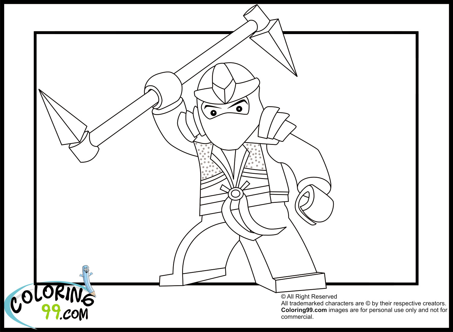 Lego ninjago coloring pages team colors