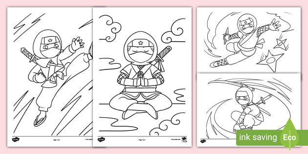 Ninja colouri pages teacher made