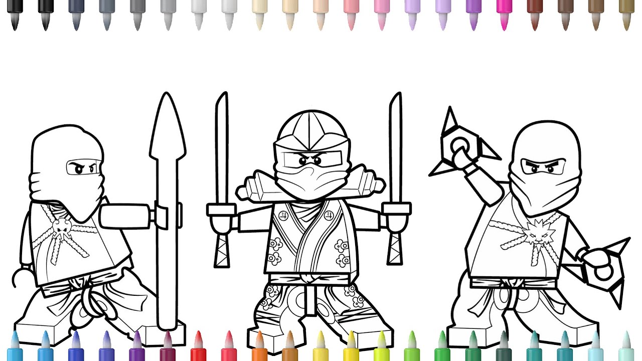 Lego ninjago coloring pages how to color jay zane green ninja ncs music