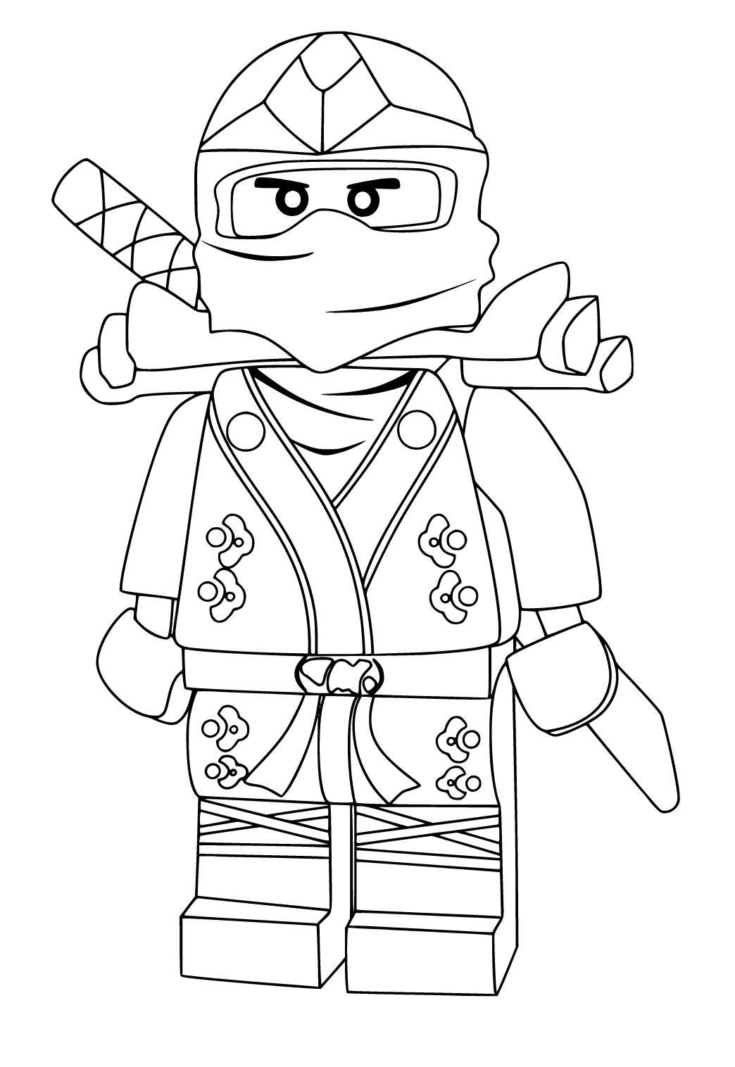 Free printable ninjago ninja coloring page for adults and kids