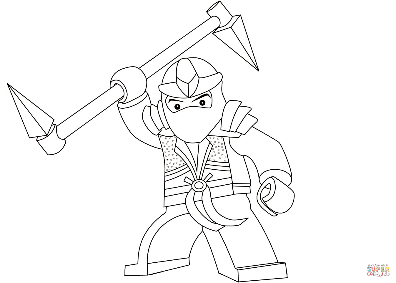 Lego ninjago lloyd the green ninja coloring page free printable coloring pages