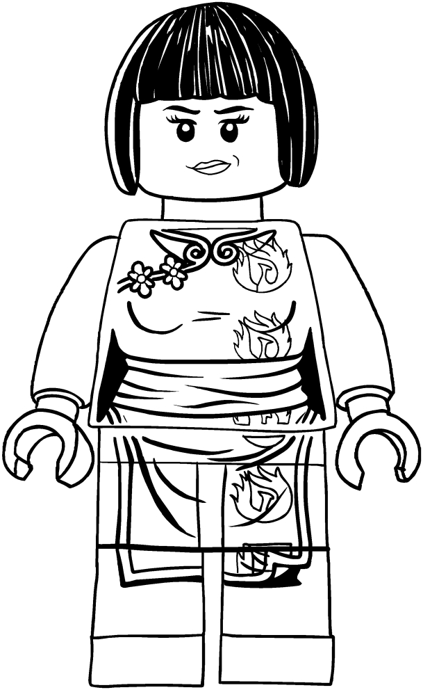 Nya of ninjago coloring pages