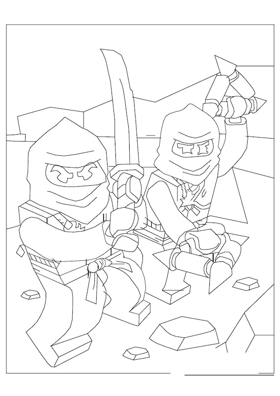 Ninjago coloring book instant download