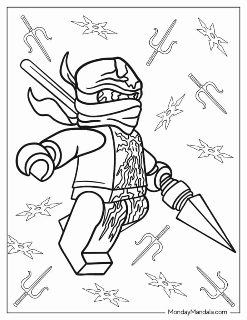 Lego ninjago coloring pages free pdf printables