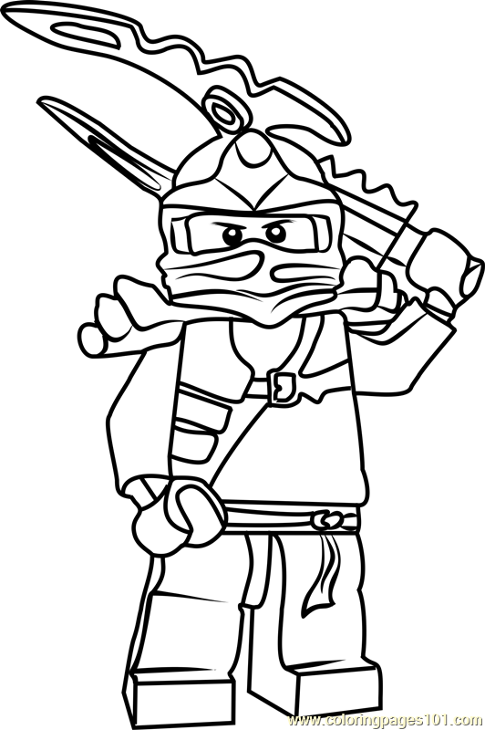 Ninjago jay coloring page for kids