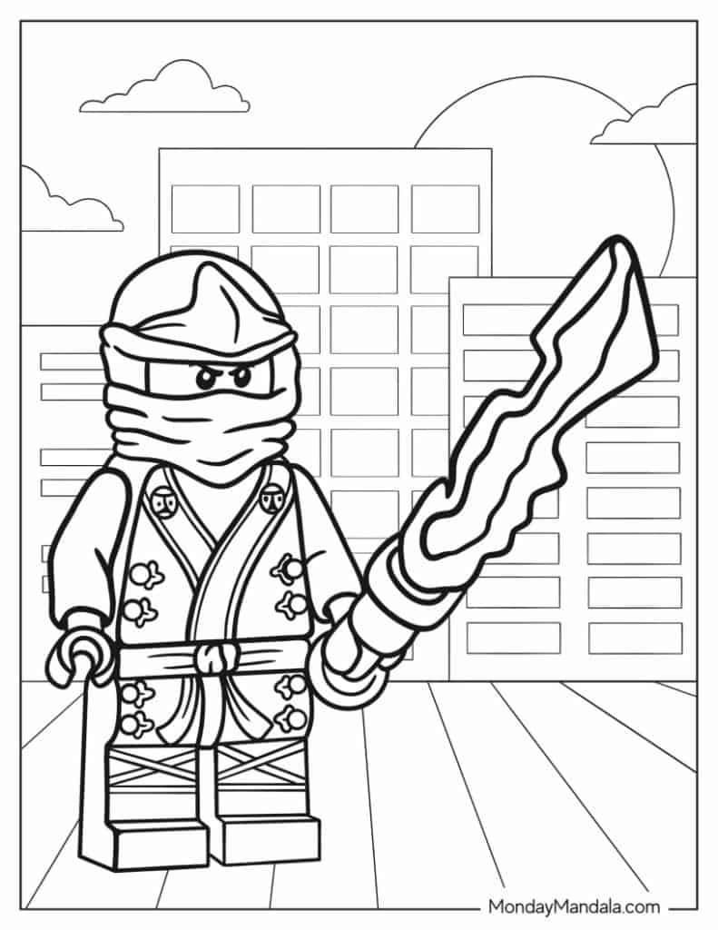 Lego ninjago coloring pages free pdf printables