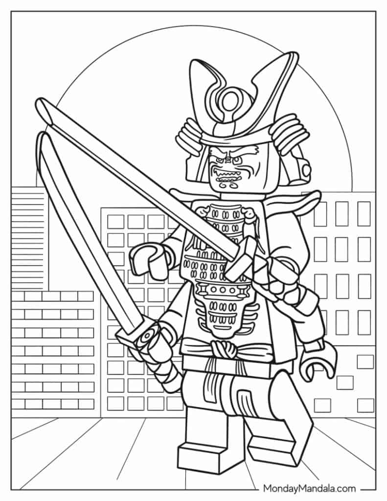 Lego ninjago coloring pages free pdf printables