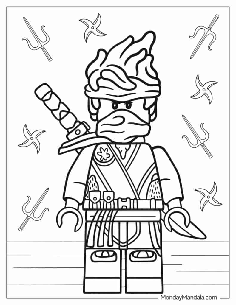 Lego ninjago coloring pages free pdf printables