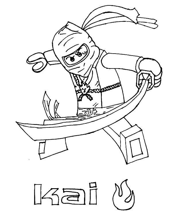 Ninjago kai coloring pages free printable and easy to print