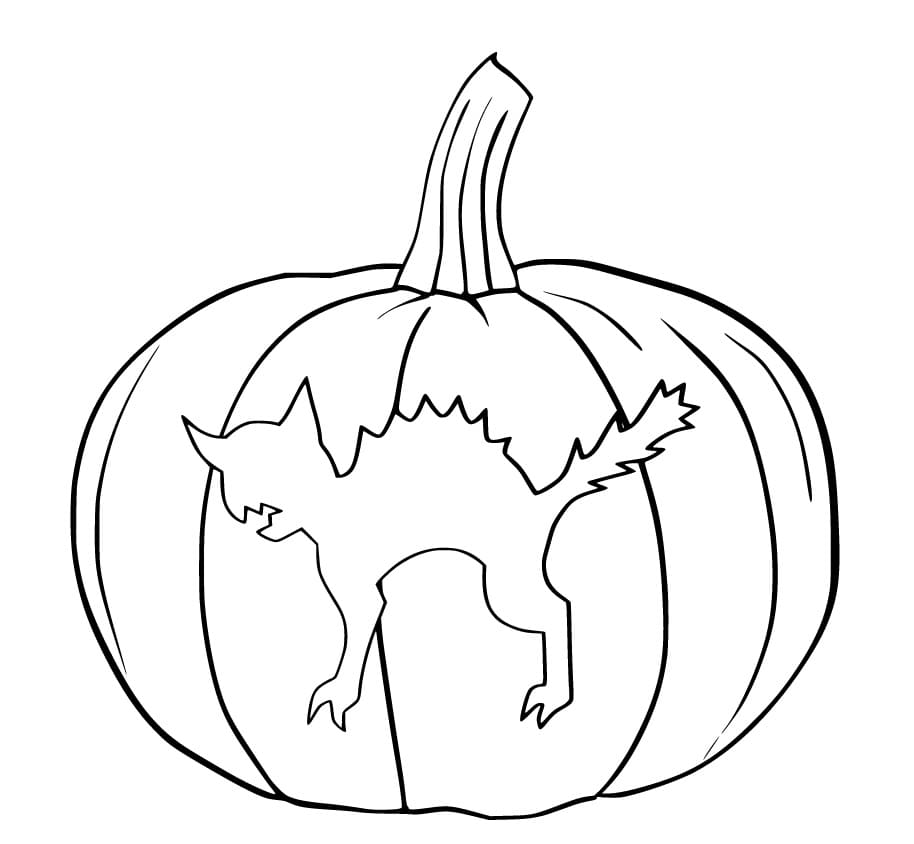 Coloring pages halloween cat pattern coloring page