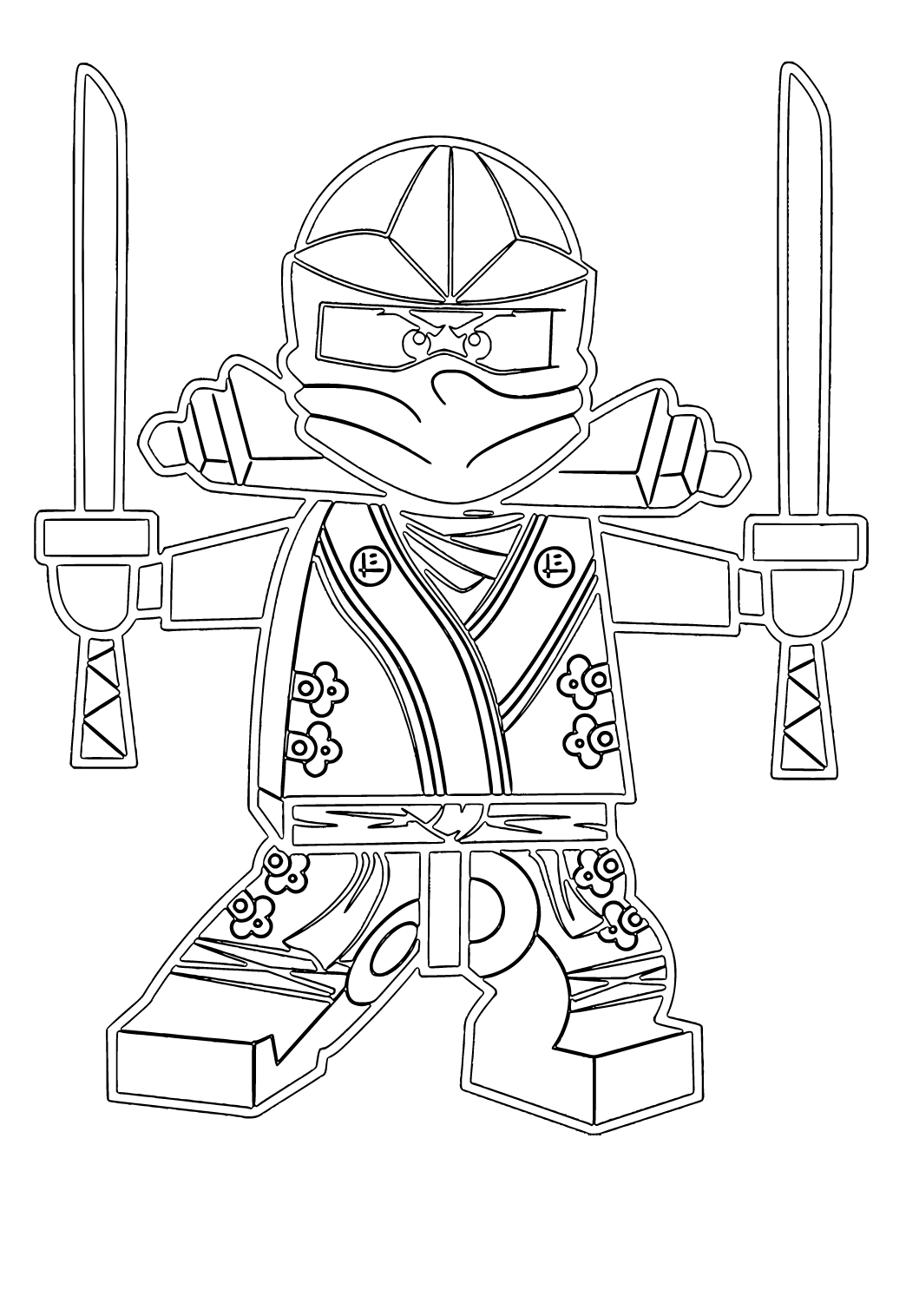 Free printable ninjago kai coloring page sheet and picture for adults and kids girls and boys