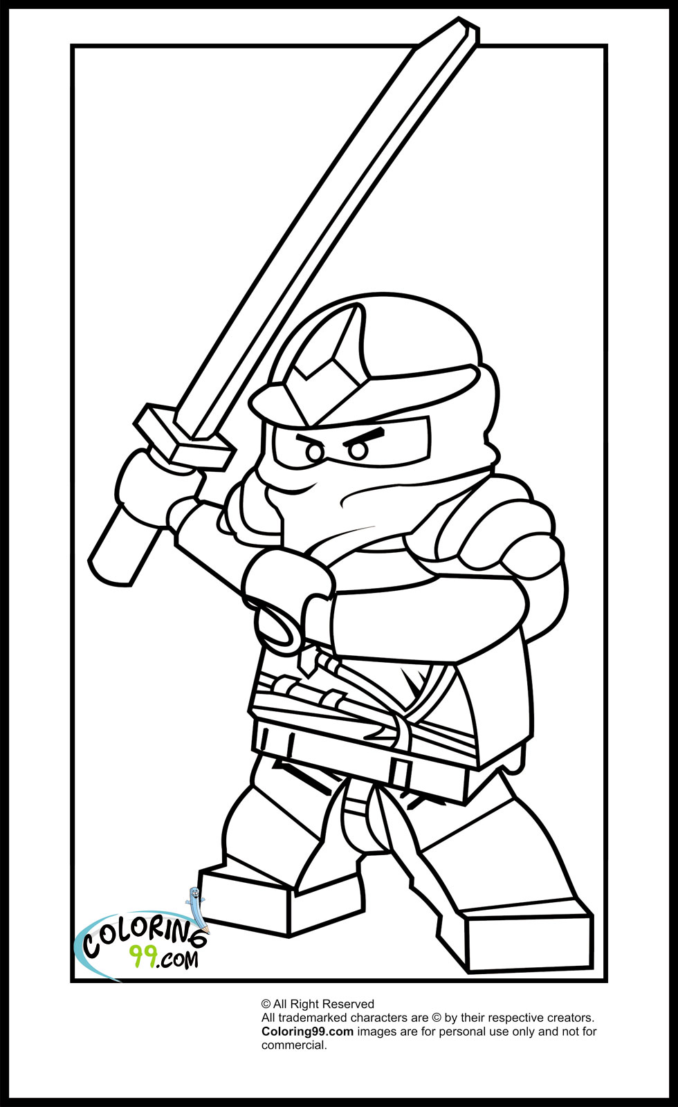 Lego ninjago zane coloring pages team colors