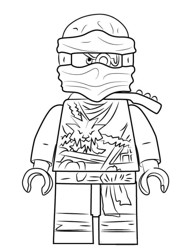 Zane from ninjago fãrbung seite