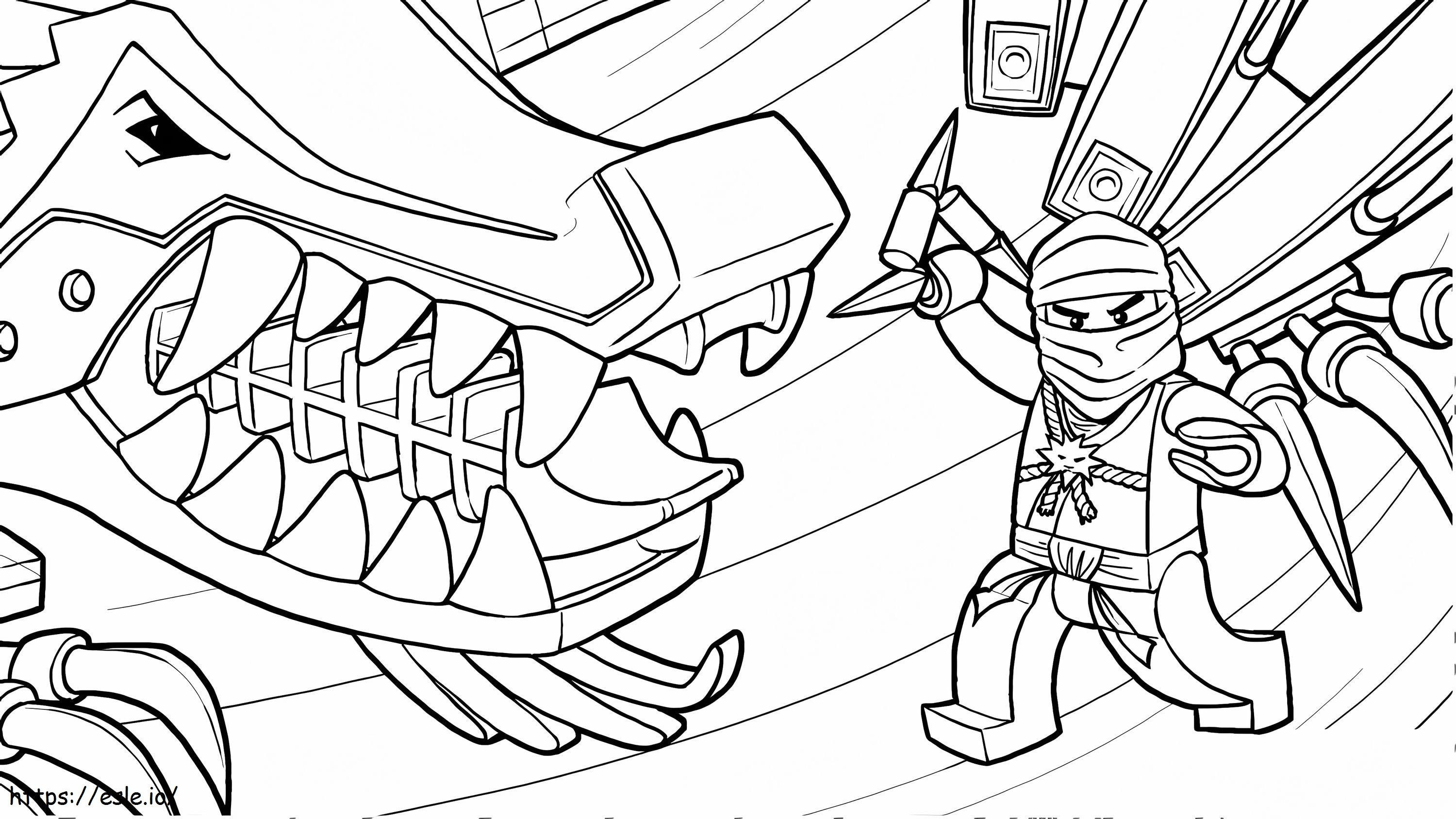 Lego ninjago zane x coloring page