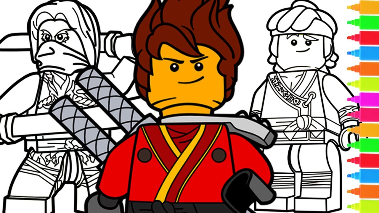 Coloring lego ninjago kai morro sensei wu cole zane lego ninjago coloring pages