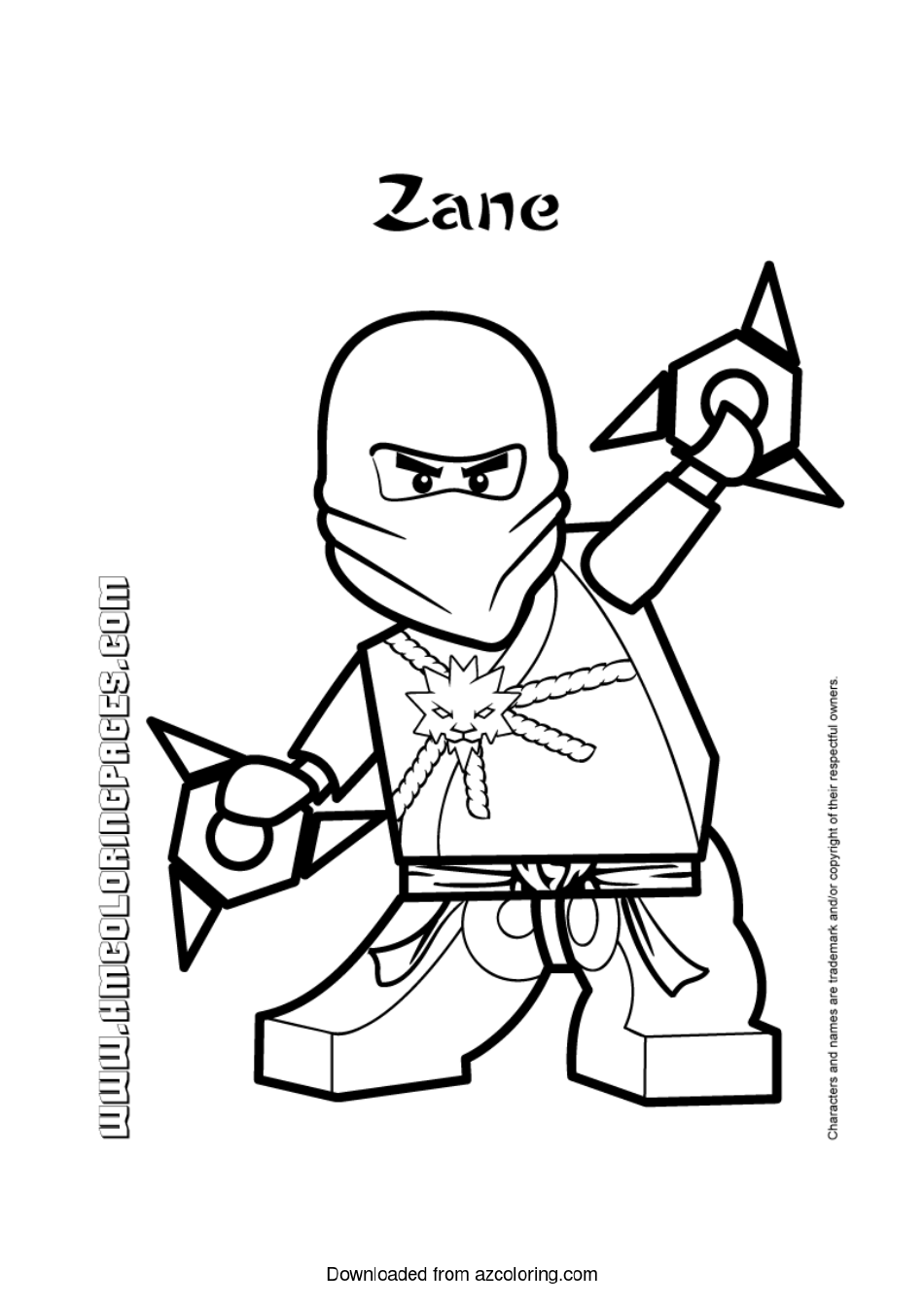 Lego ninja coloring page