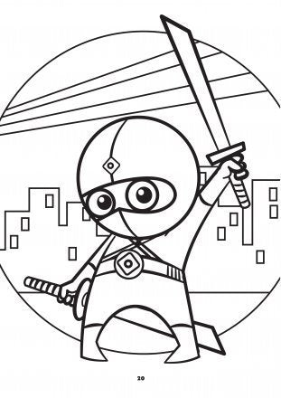 Mysterious ninjas coloring book â