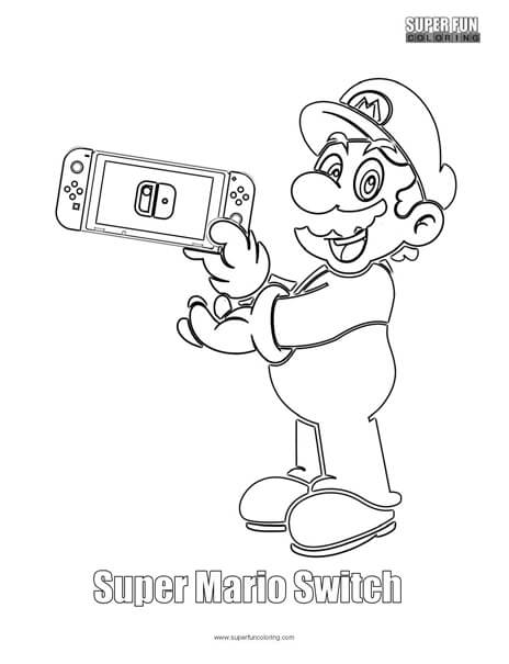 Super mario switch coloring