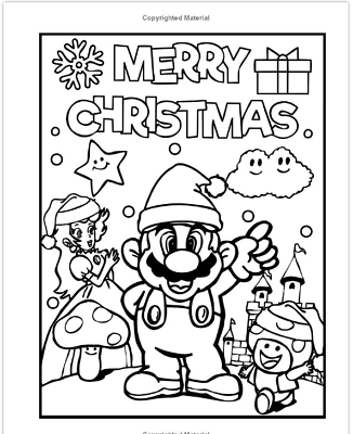 Pokemon mario sonic christmas loring book kids drawing activity gift boys