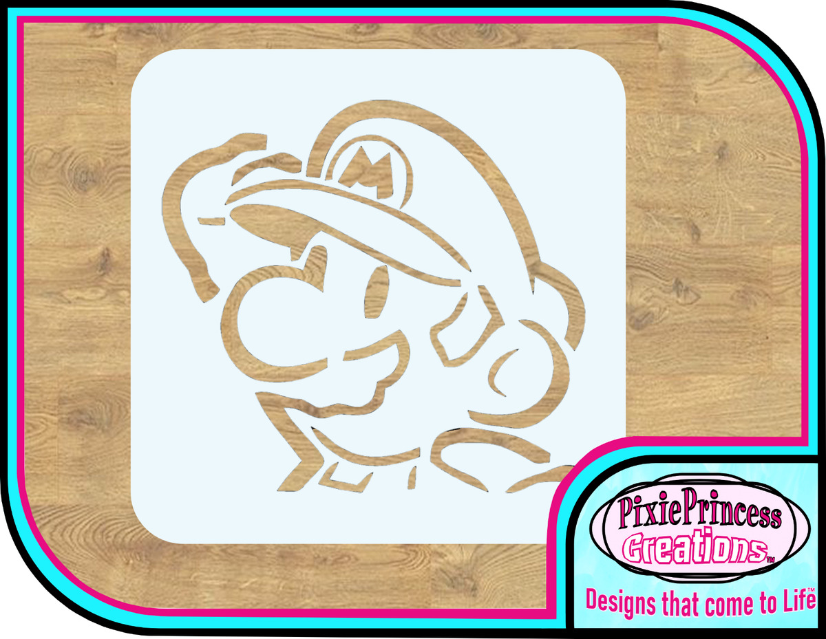 Paper mario e nintendo mylar stencil reusable airbrush paint craft spray art