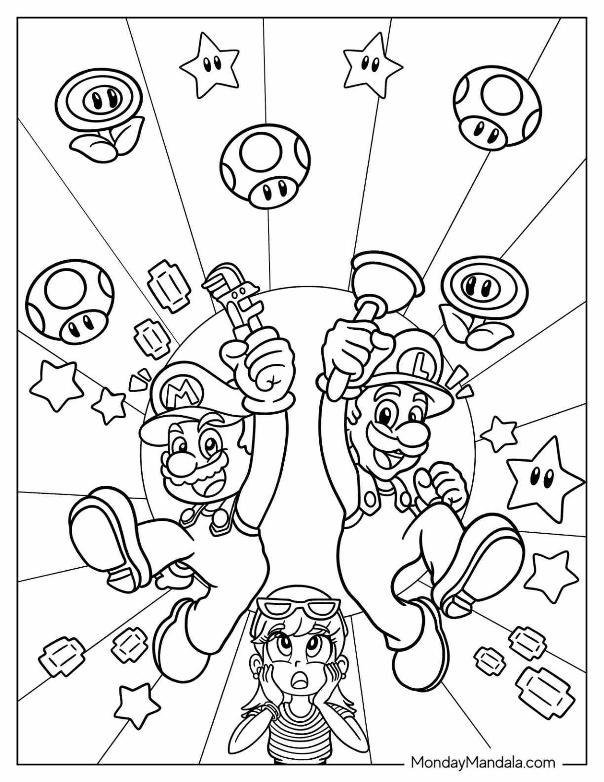 Nintendo coloring pages free pdf printables