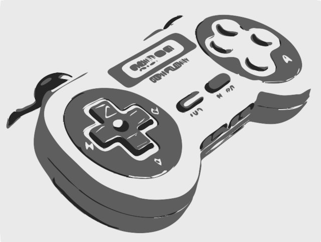 Super nintendo controller stencil in layers