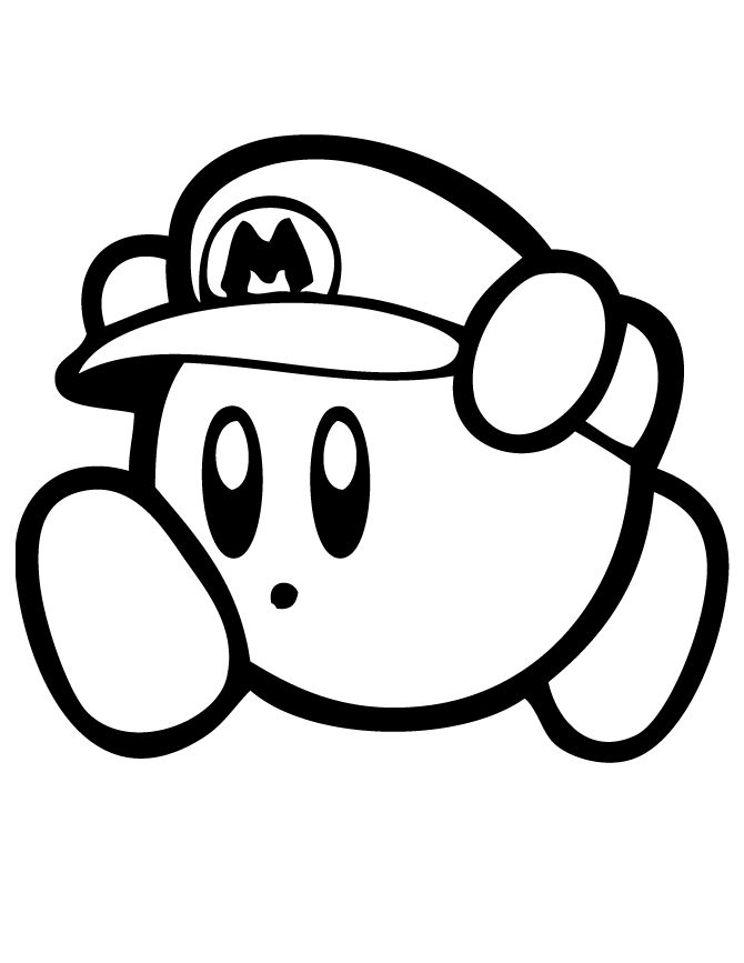 Kirby mario coloring page dibujos sencillos mario para colorear mario bros para colorear