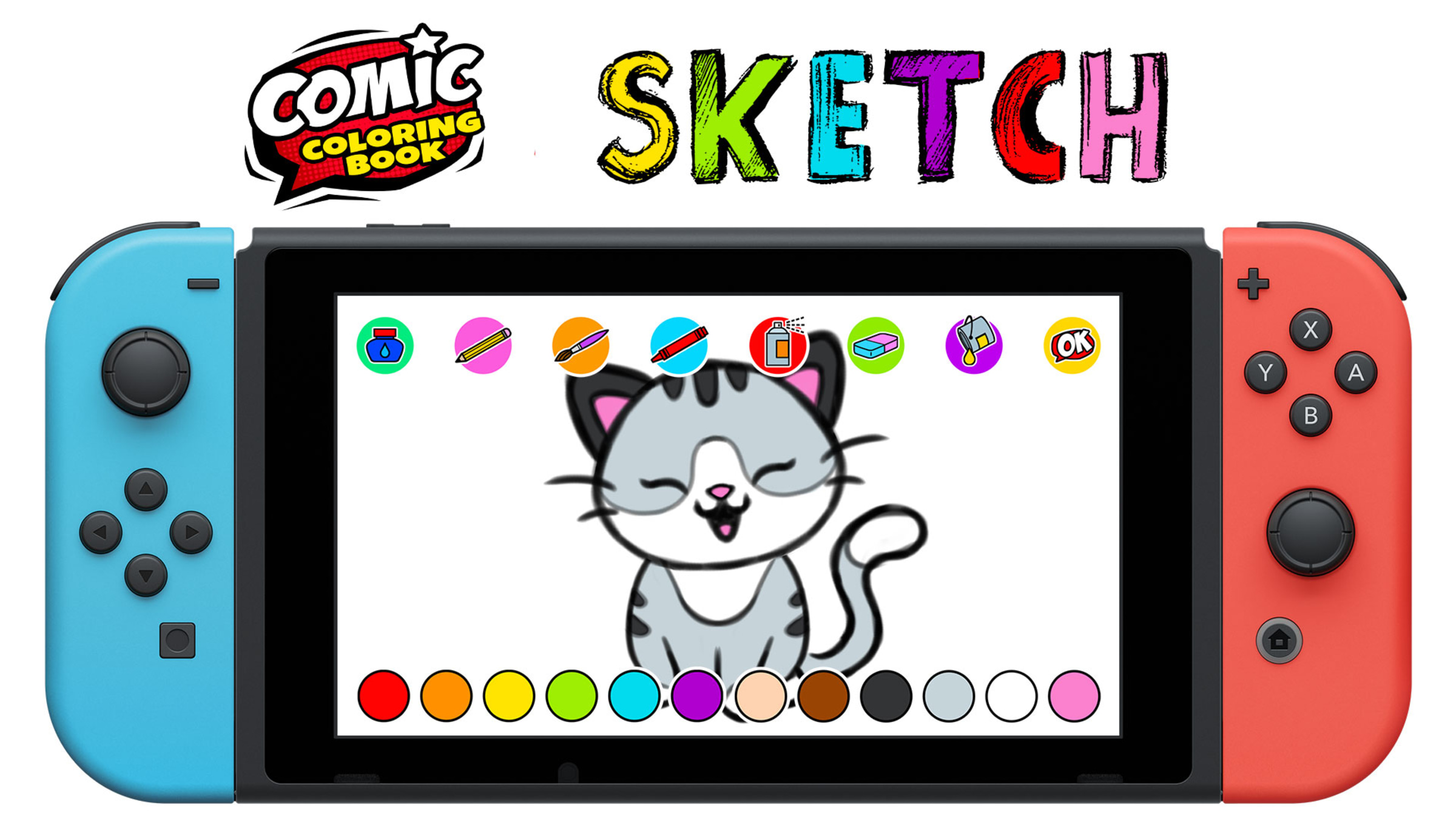 Ic coloring book sketch for switch