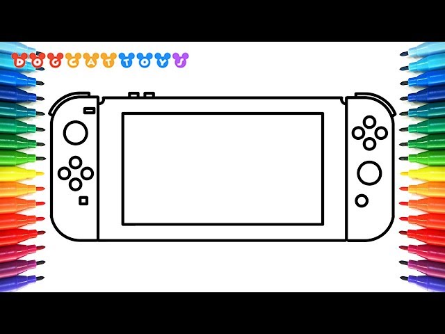 How to draw a nintendo switch coloring pages drawing coloring art for kids