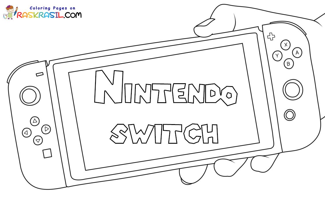 Nintendo switch coloring pages