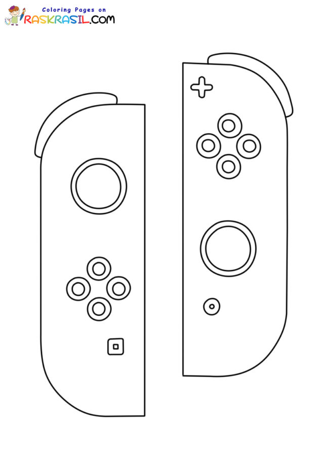 Nintendo switch coloring pages