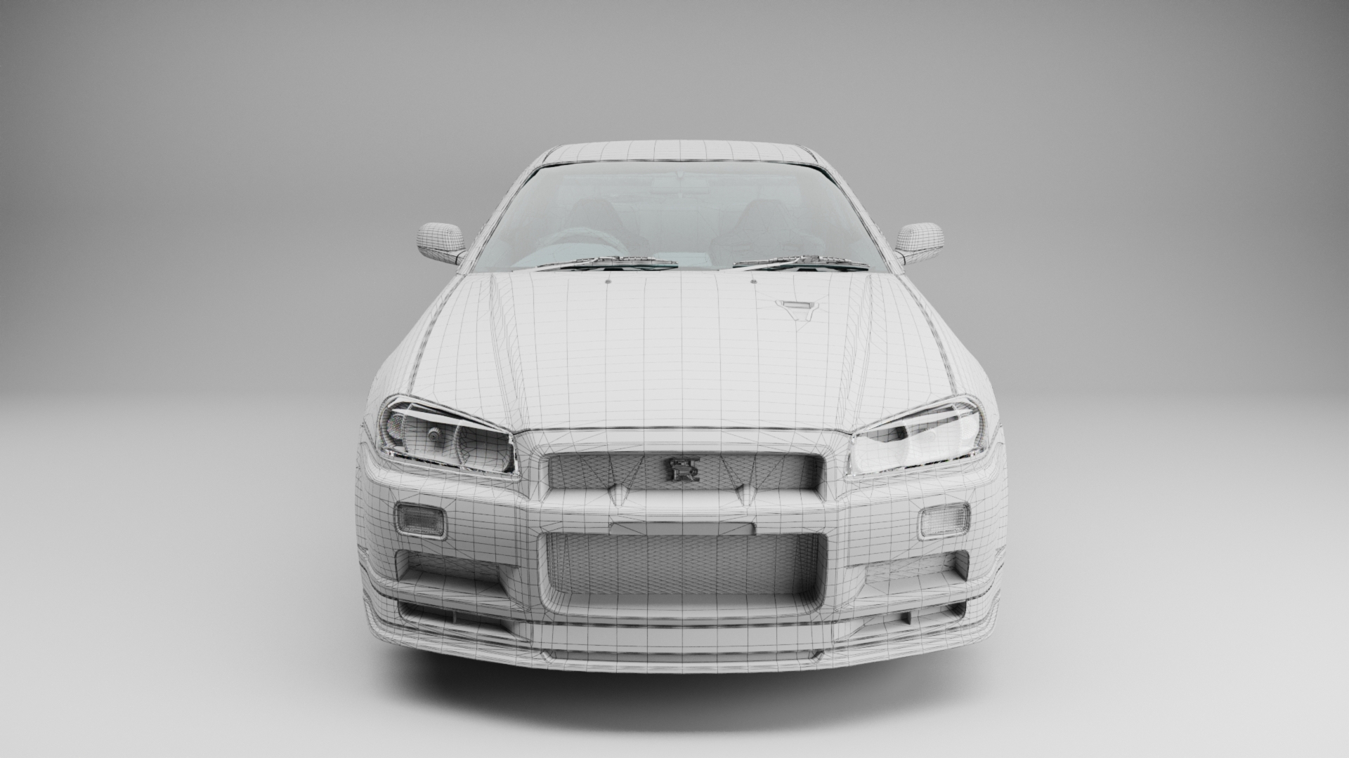 D nissan skyline gtr r v