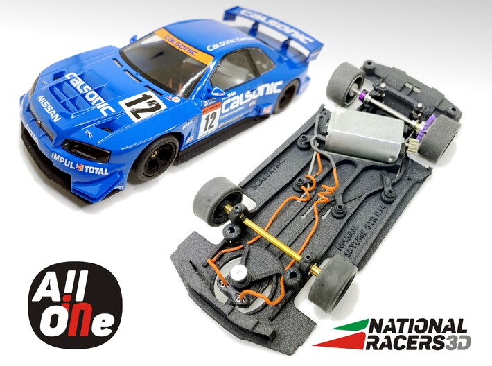 Chassis scalextric nissan skyline r gtr aio