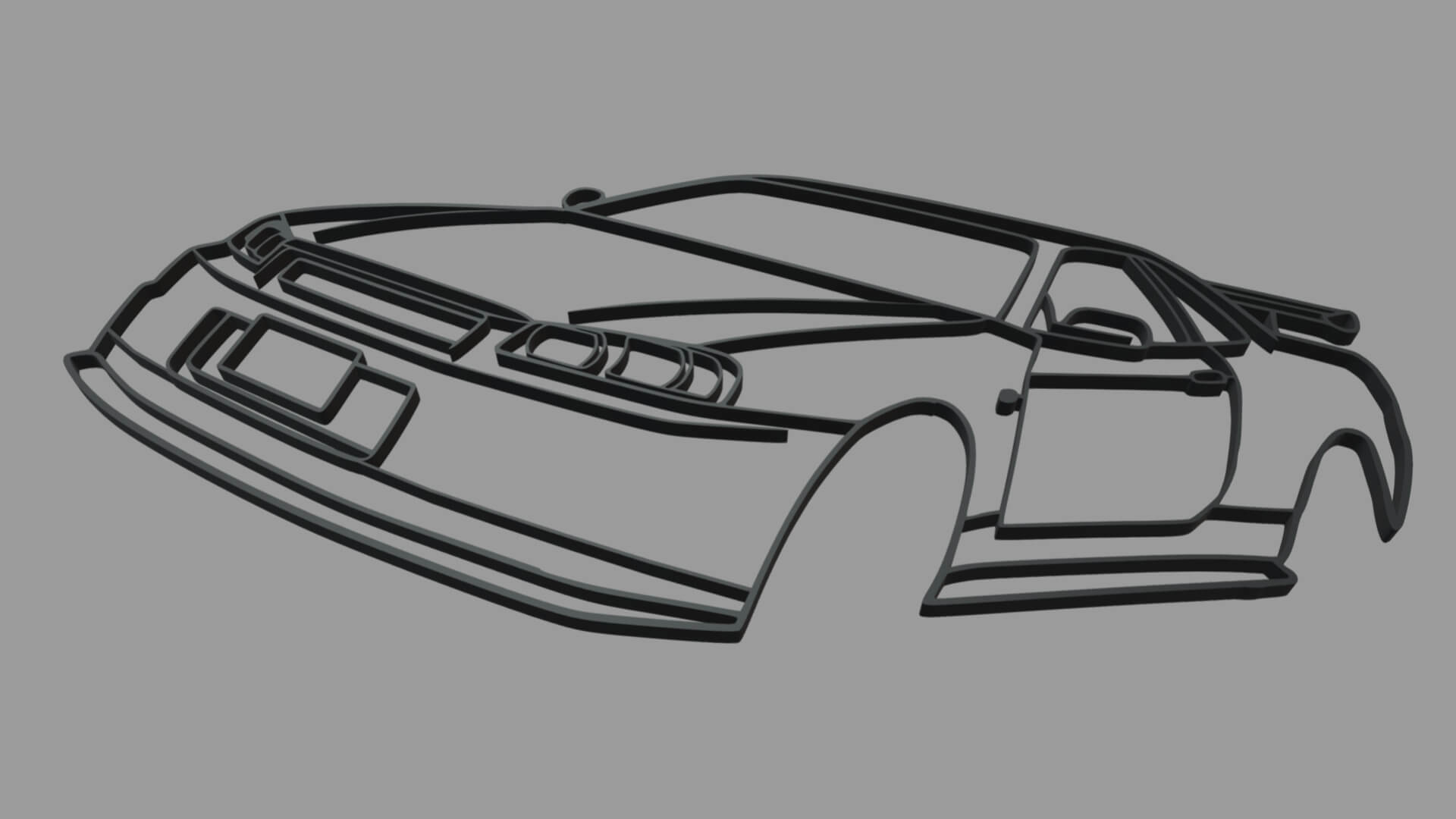 Nissan skyline gtr r wall silhouette