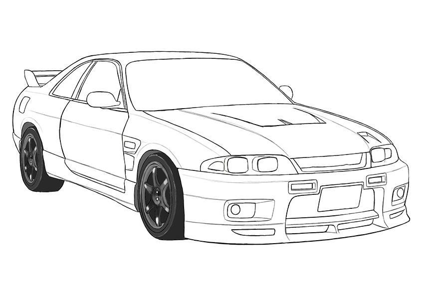 Nissan skyline coloring page