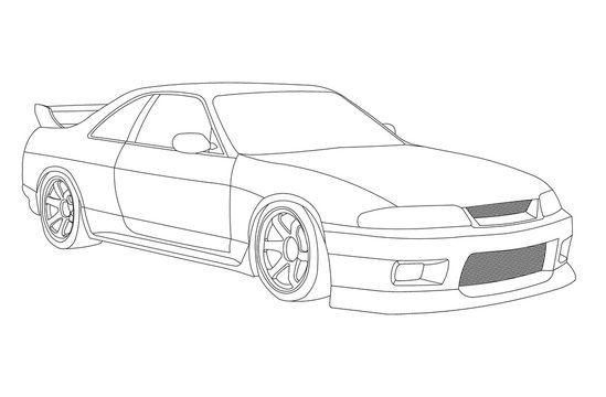 Sport car d blueprint