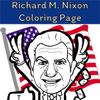 President richard nixon coloring page by creedley studios tpt