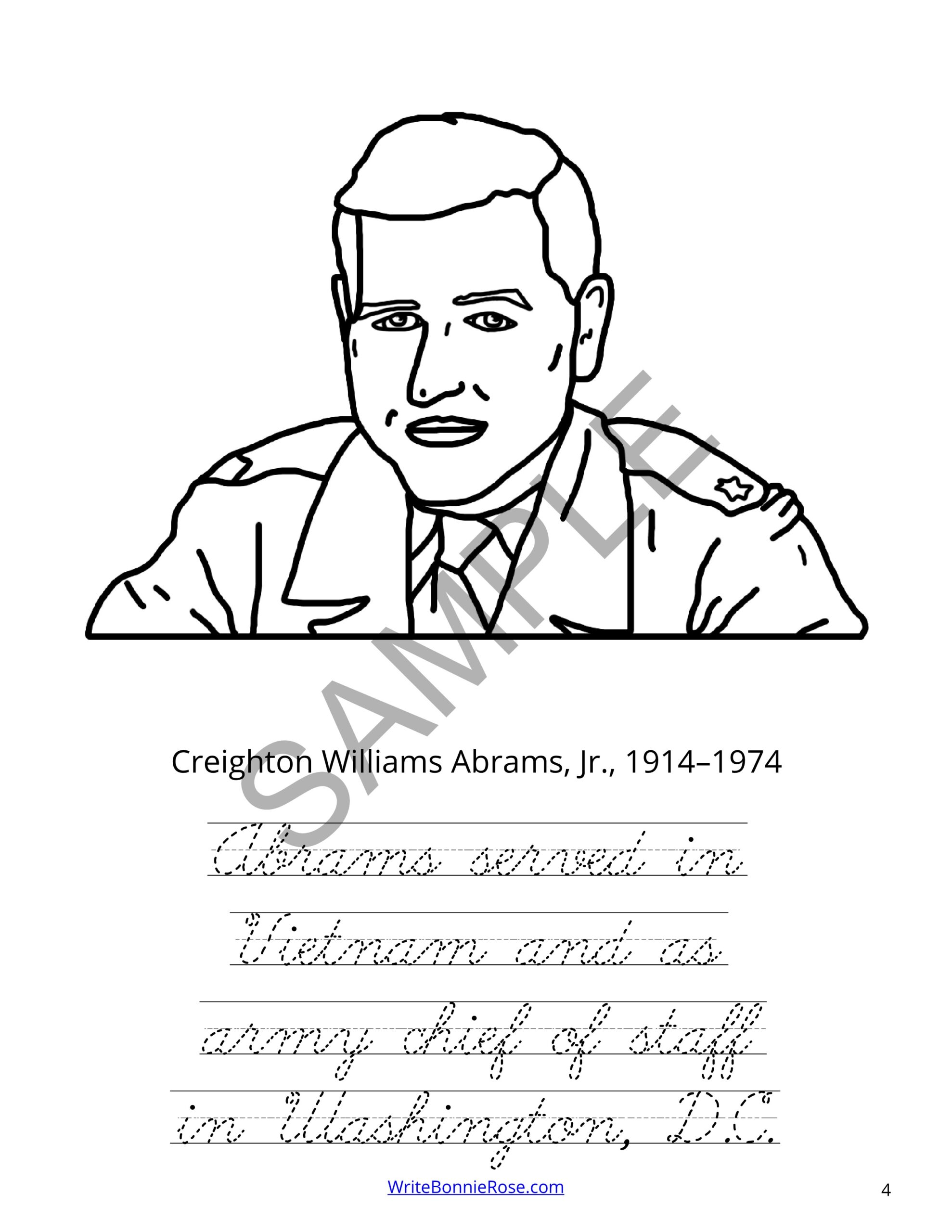 Famous americans of the s coloring book