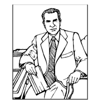 American presidents richard m nixon coloring pages